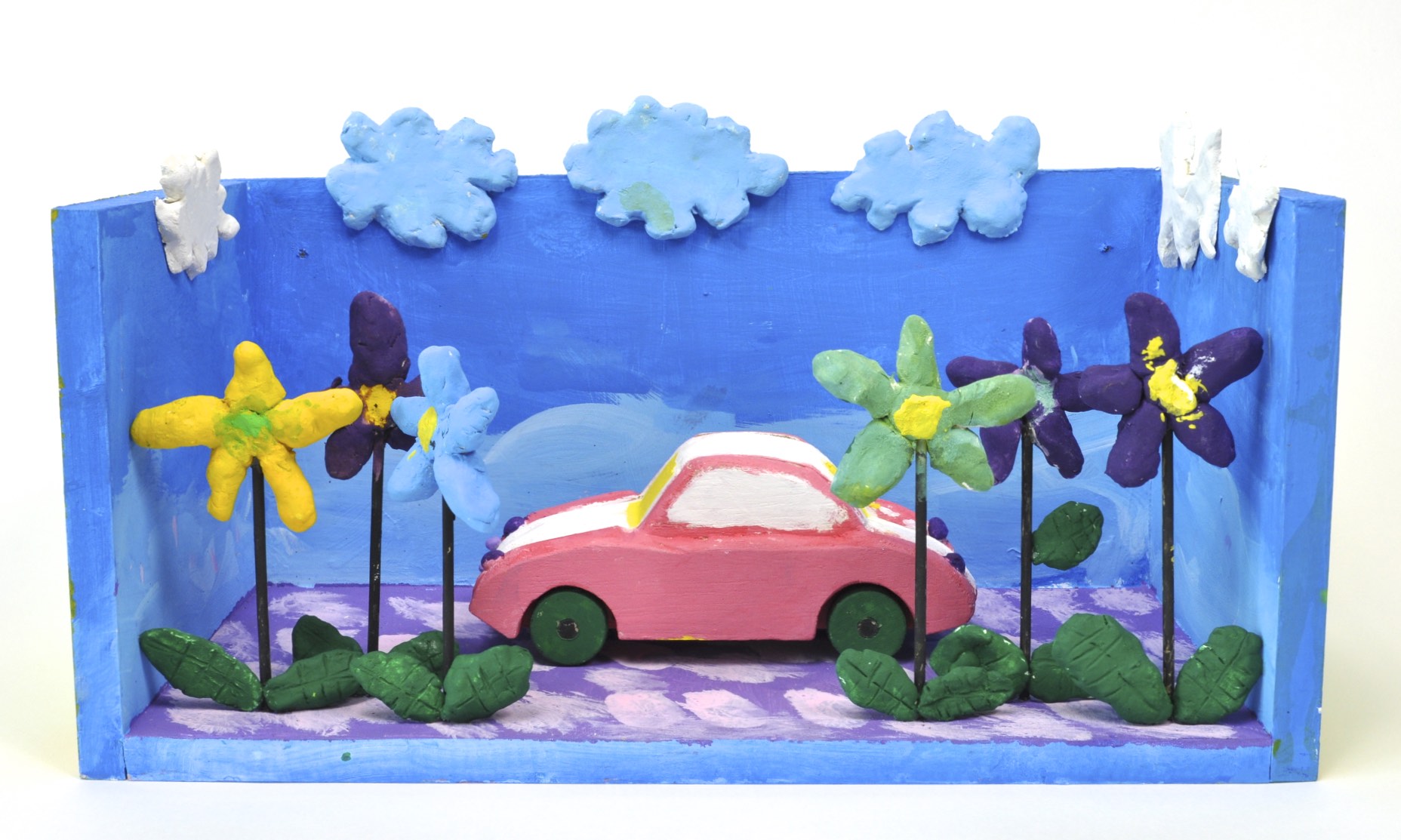 作品図録 - 春に車でお花畑を散歩しています - Hinako.S
