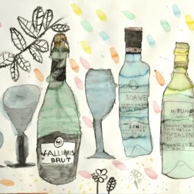 作品図録 - ワインの瓶とグラス - Sotaro.A