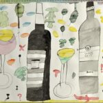作品図録 - ワインの瓶とグラス - Rio.M