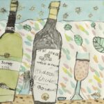 作品図録 - ワインの瓶とグラス - Rina.T