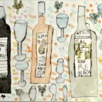 作品図録 - ワインの瓶とグラス - Mizuki.K