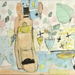 作品図録 - ワインの瓶とグラス - Yuzuka.I