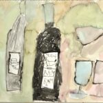 作品図録 - ワインの瓶とグラス - Ayato.H